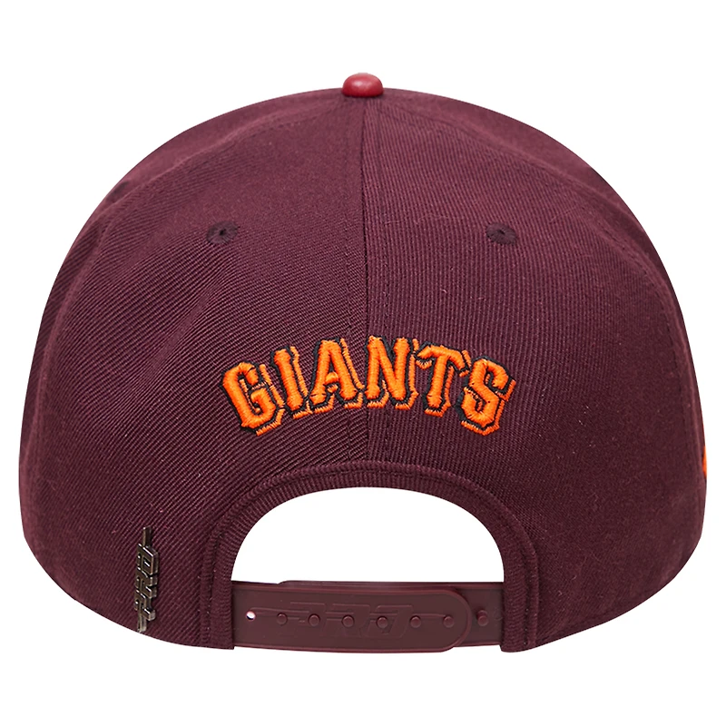 Casquette snapback bordeaux San Francisco Giants Pro Standard pour homme