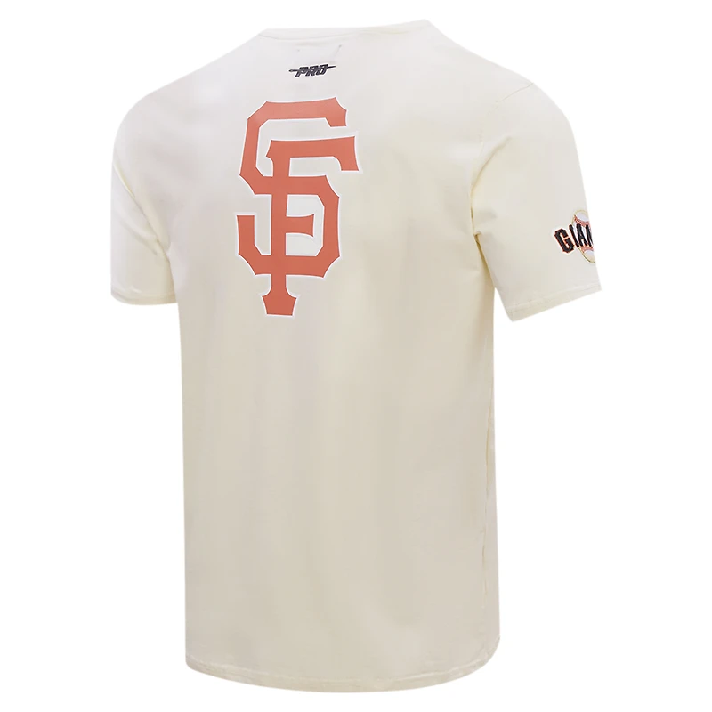 T-shirt avec badge de membre du club des Giants San Francisco, crème Pro Standard pour hommes