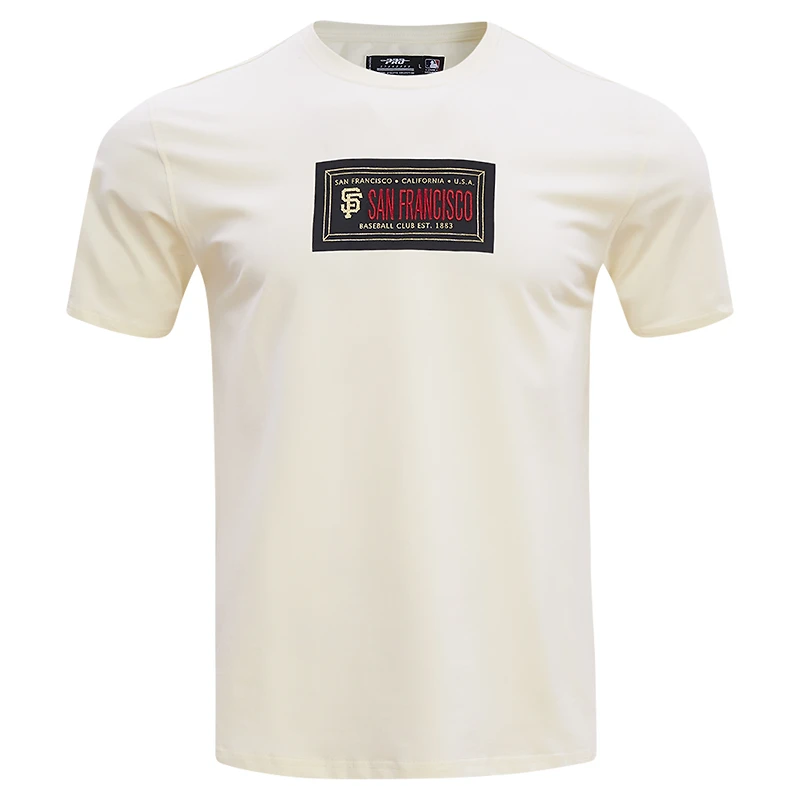 T-shirt avec badge de membre du club des Giants San Francisco, crème Pro Standard pour hommes