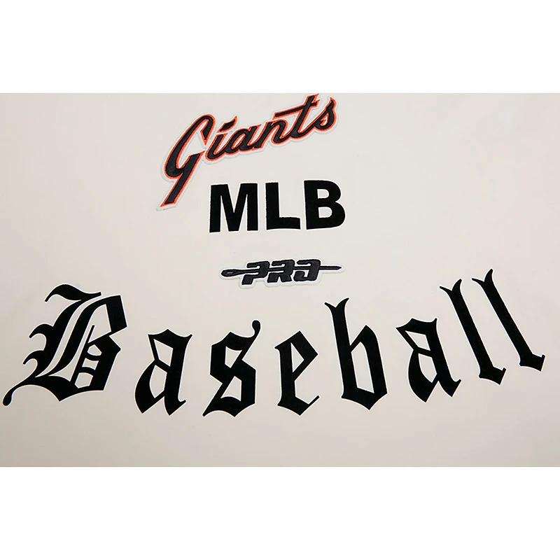 Men's Pro Standard Cream San Francisco Giants Cooperstown Collection Old English T-Shirt