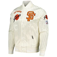 veste Pro Standard pour hommes, crème, San Francisco Giants, Cooperstown Collection, à boutons-pression rétro classique en satin fines rayures