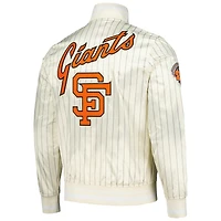 veste Pro Standard pour hommes, crème, San Francisco Giants, Cooperstown Collection, à boutons-pression rétro classique en satin fines rayures