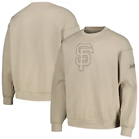 Men's Pro Standard Pewter San Francisco Giants Neutral Drop Shoulder Pullover Sweatshirt