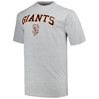 T-shirt pour homme Profile noir/gris chiné Giants de San Francisco Big & Tall