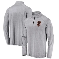 Haut à quart de zip raglan noir San Francisco Giants Big & Tall pour hommes