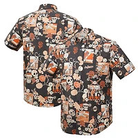 Chemise boutonnée à trois mélanges Reyn Spooner pour hommes, noire, San Francisco Giants Día De Los Muertos