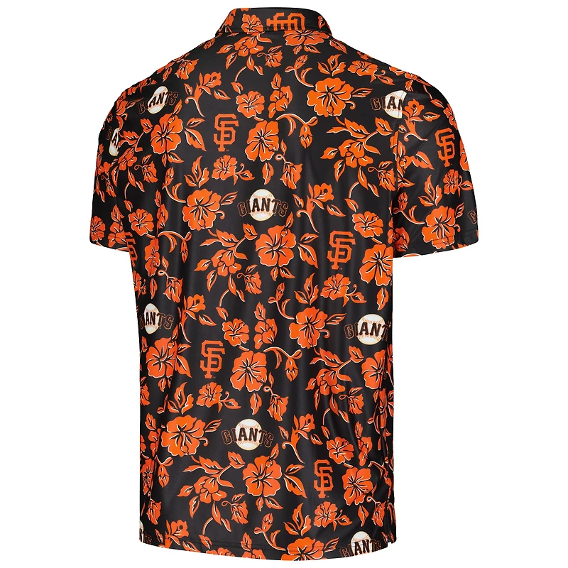Polo de performance Pua Reyn Spooner noir pour hommes des Giants San Francisco