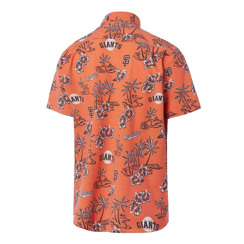 Men's Reyn Spooner Orange San Francisco Giants Big & Tall Kekai Performance Tri-Blend Button-Down Shirt
