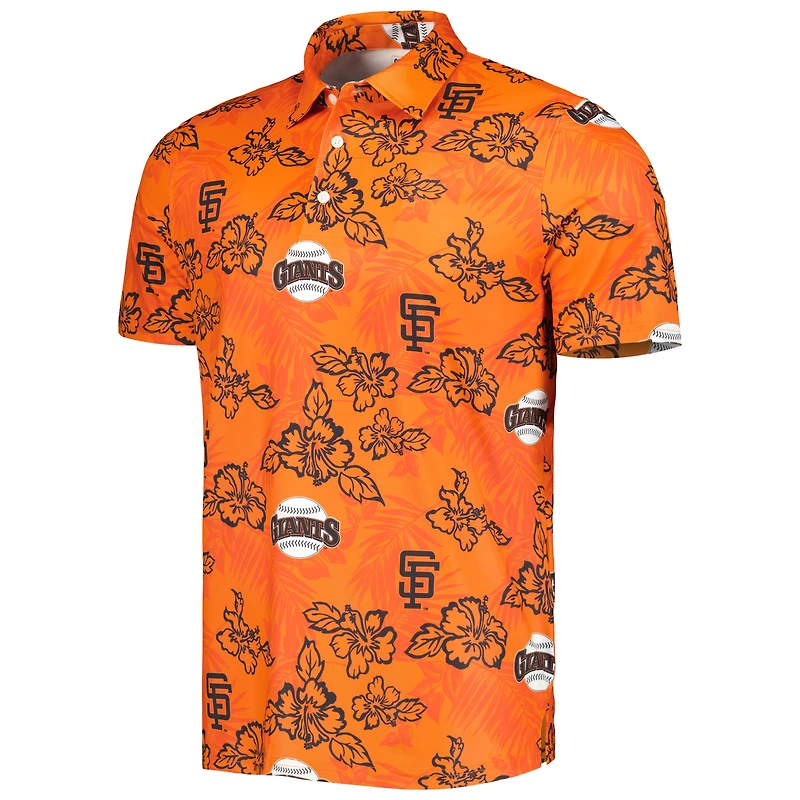 Polo pour homme Reyn Spooner Orange San Francisco Giants Cooperstown Collection Puamana Print