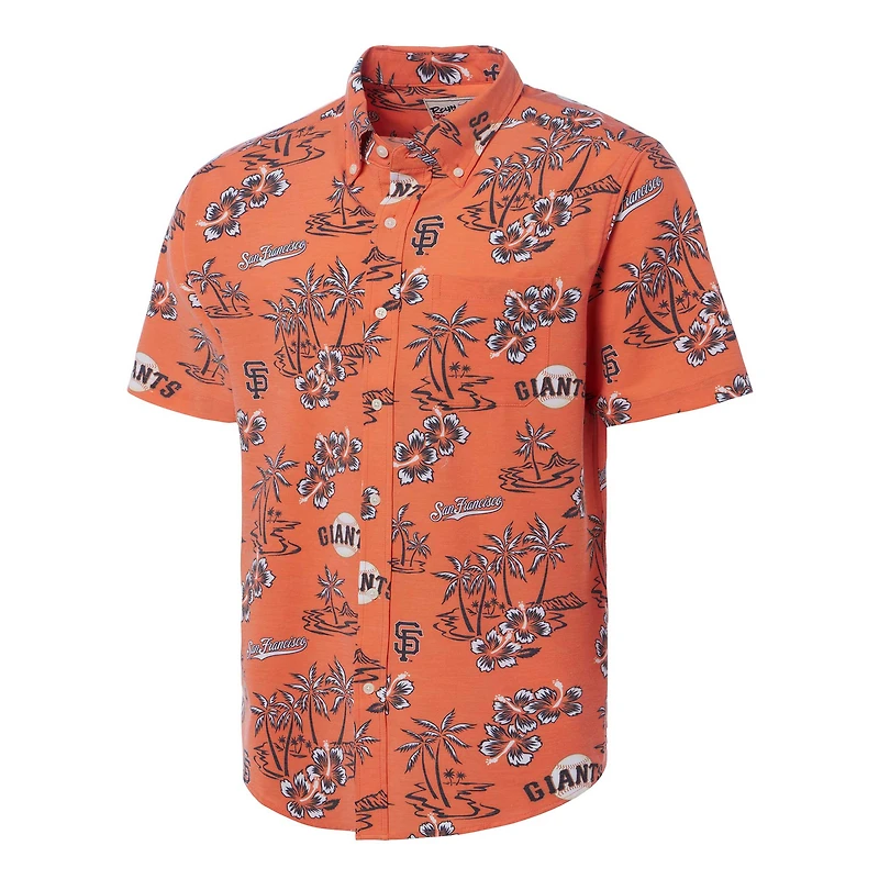 Chemise boutonnée Kekai orange Reyn Spooner pour homme, des Giants de San Francisco
