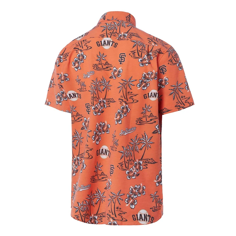Chemise boutonnée Kekai orange Reyn Spooner pour homme, des Giants de San Francisco