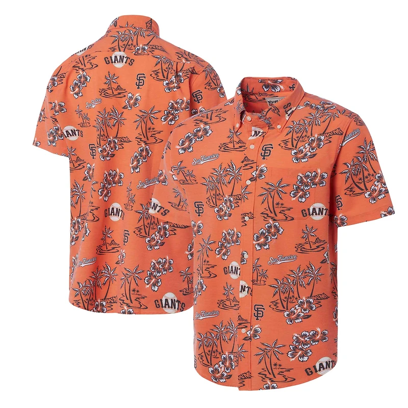 Chemise boutonnée Kekai orange Reyn Spooner pour homme, des Giants de San Francisco