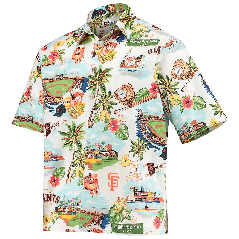 Chemise boutonnée scénique Reyn Spooner des Giants de San Francisco pour homme, blanc