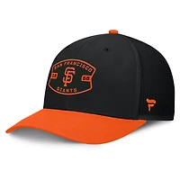 Casquette camionneur ajustable Fanatics noire/orange pour homme des Giants de San Francisco