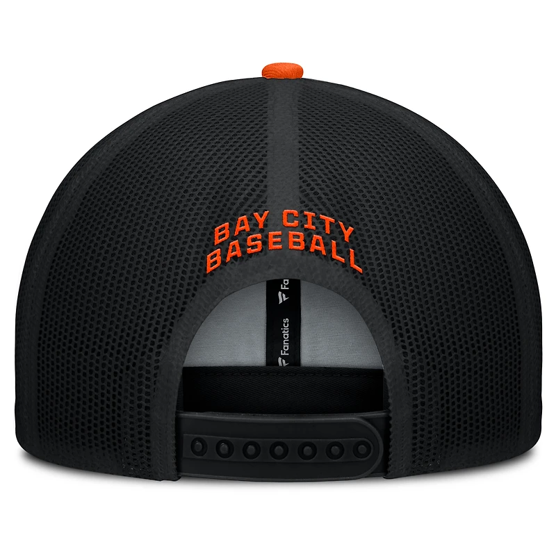 Men's San Francisco Giants Fanatics Black/Orange Cutoff Adjustable Trucker Hat