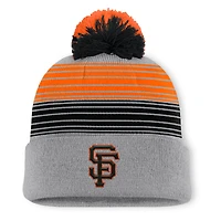 Bonnet en tricot à revers et pompon gris Fanatics des Giants de San Francisco pour homme
