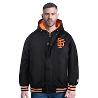 Men's Starter  Black San Francisco Giants Pro Polyfilled Full-Zip Jacket