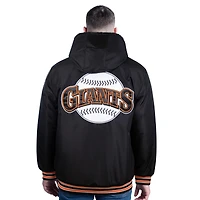 Veste zippée intégrale Starter noire pour homme, modèle professionnel des Giants de San Francisco.