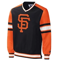 Coupe-vent à encolure en V Yardline Starter des Giants de San Francisco noir pour homme