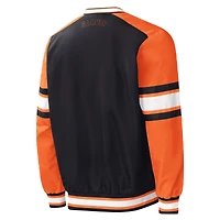 Men's Starter Black San Francisco Giants Yardline V-Neck Pullover Windbreaker