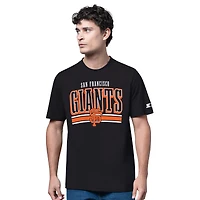 Ensemble de deux t-shirts à manches longues et courtes Starter pour homme, gris chiné/noir, San Francisco Giants