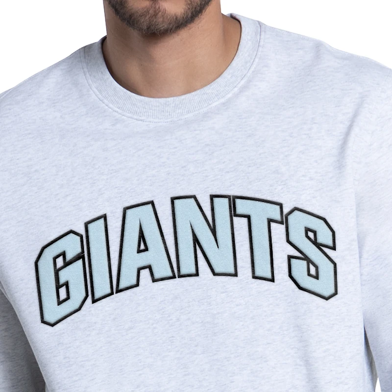 Men's Starter Heather Gray San Francisco Giants Face of Ice Blue French Terry Sweatshirt