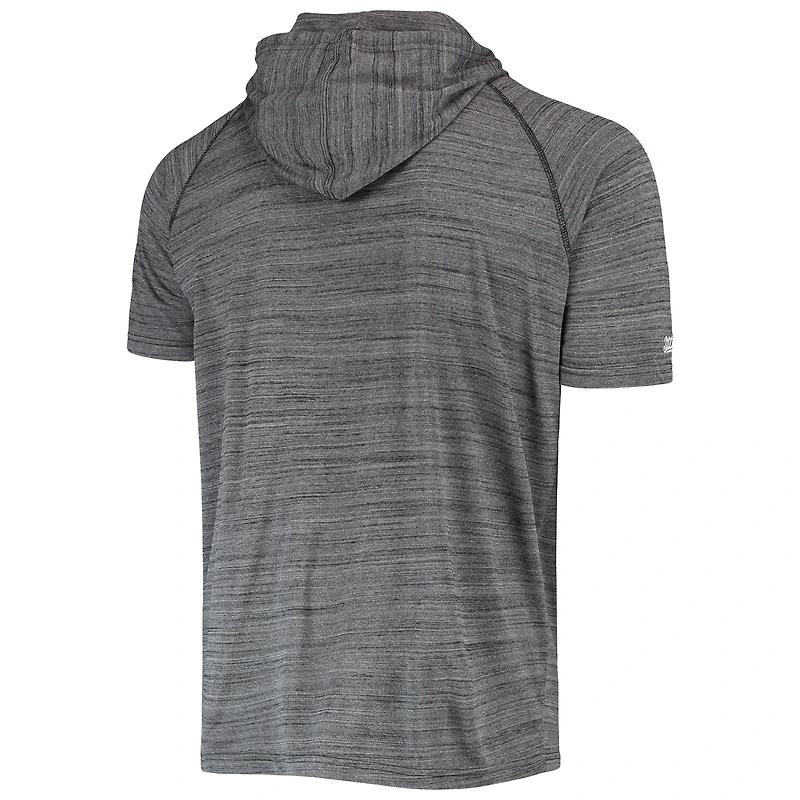Men's Stitches Black San Francisco Giants Space-Dye Raglan Hoodie T-Shirt