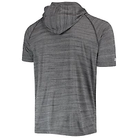 Men's Stitches Black San Francisco Giants Space-Dye Raglan Hoodie T-Shirt