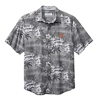 Chemise boutonnée Tommy Bahama noire pour homme, San Francisco Giants, Coconut Point Isla Palmetta, en coton COOLMAX
