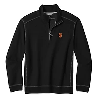 Men's Tommy Bahama Black San Francisco Giants Montego Bay Half-Zip Sweatshirt