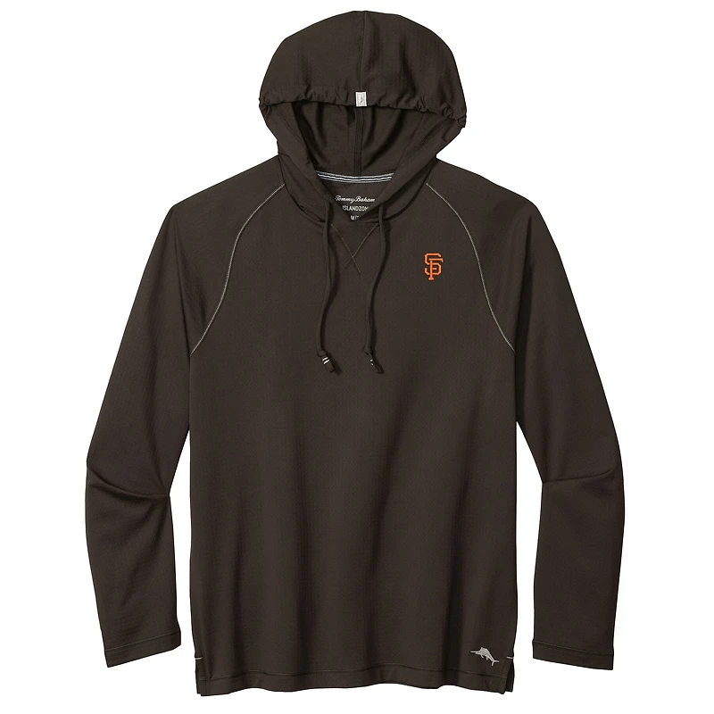 Sweat à capuche Tommy Bahama IslandZone® noir pour homme, San Francisco Giants Sunset Rally