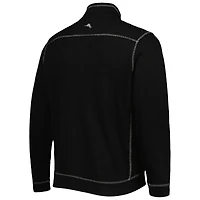 Sweat Tommy Bahama noir San Francisco Giants Tobago Bay triple mélange zippé pour homme