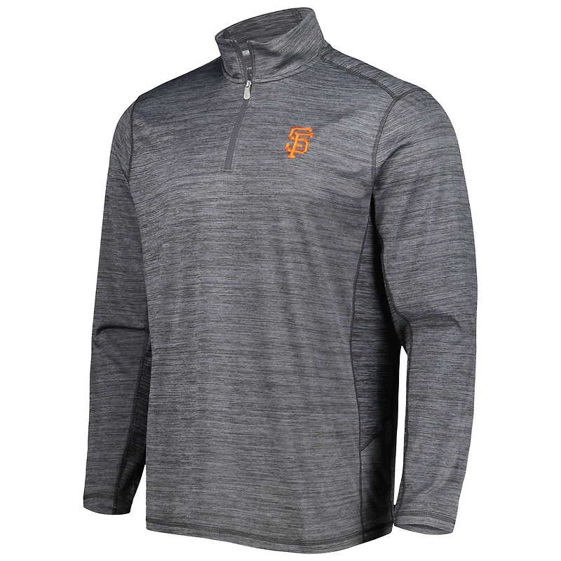 Men's Tommy Bahama Gray San Francisco Giants Delray IslandZone Half-Zip Top