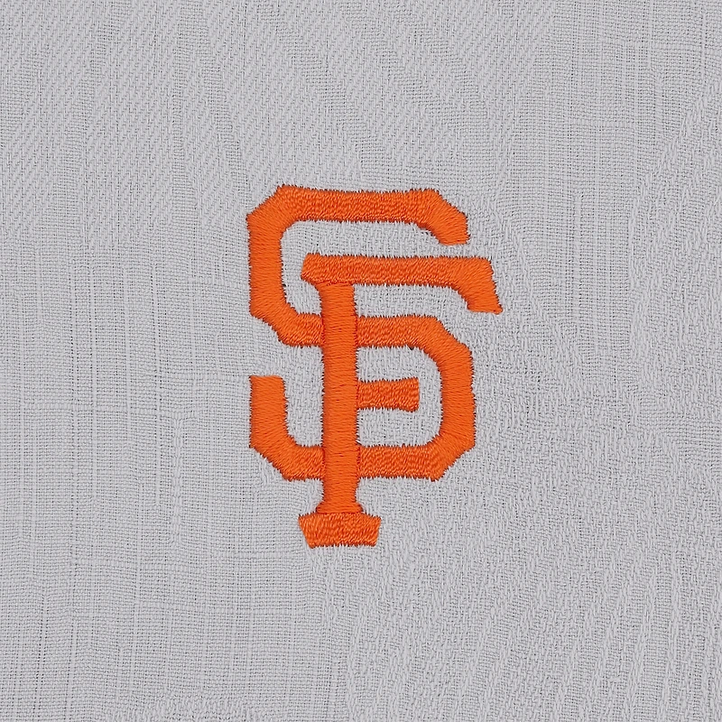 Men's Tommy Bahama Gray San Francisco Giants Hit and Run Silk Camp Button-Up Shirt