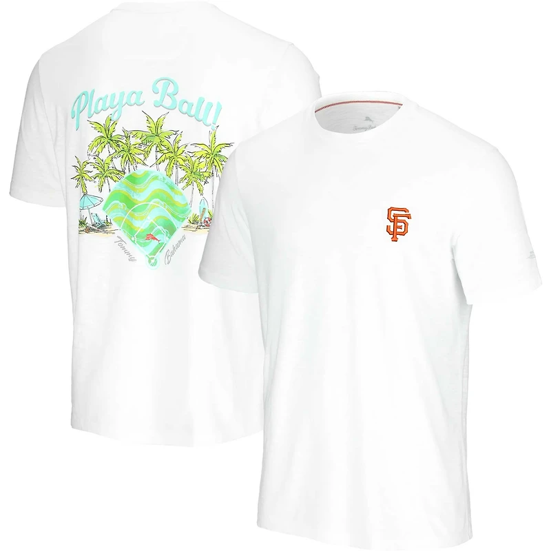Men's Tommy Bahama  White San Francisco Giants Playa Ball T-Shirt