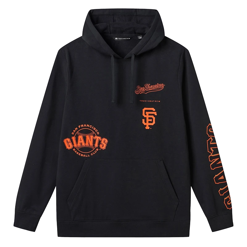 Sweat à capuche TravisMathew noir San Francisco Giants Foul Proof Tri-Blend pour homme