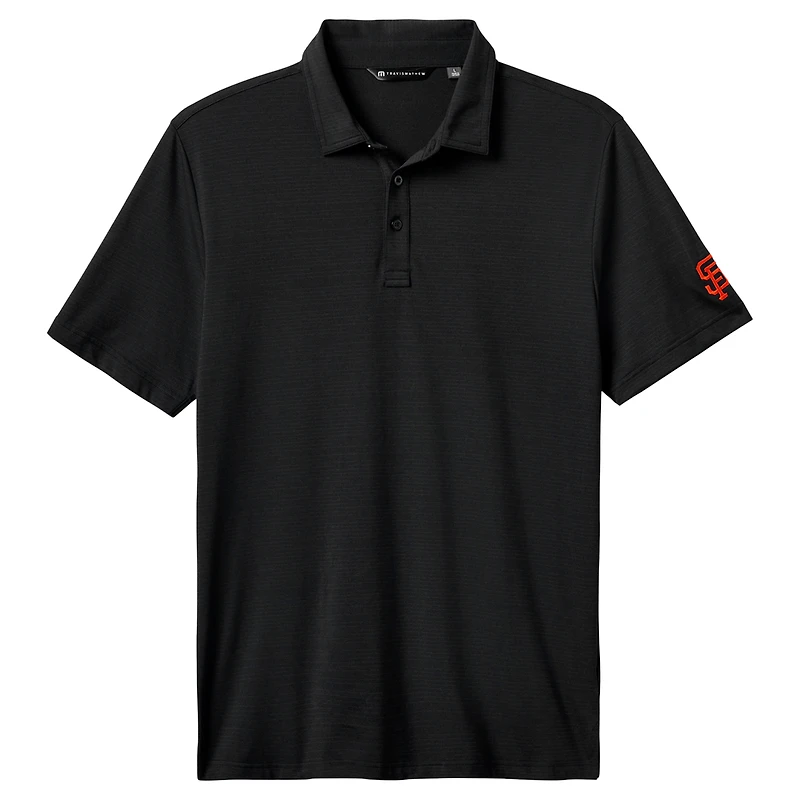 Polo TravisMathew noir San Francisco Giants The Heater pour hommes