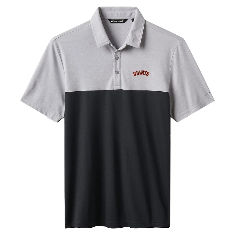Polo tri-blend gris/noir TravisMathew pour homme, motif Home Run Leader des Giants de San Francisco