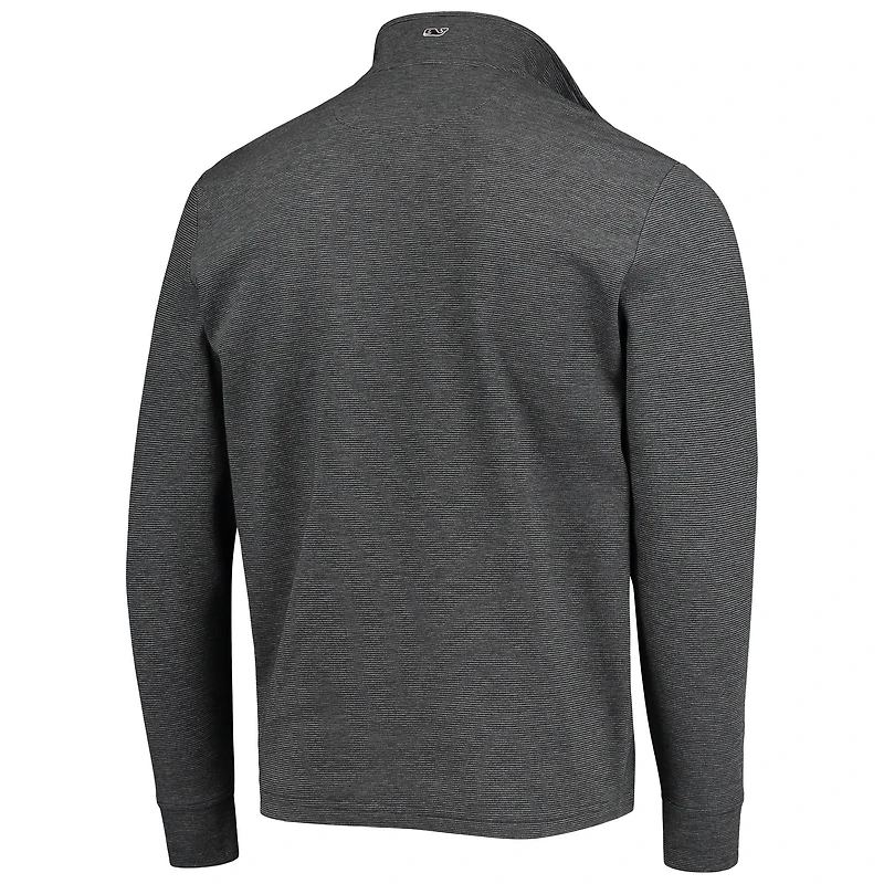 Men's Vineyard Vines Charcoal San Francisco Giants Saltwater Quarter-Zip Jacket