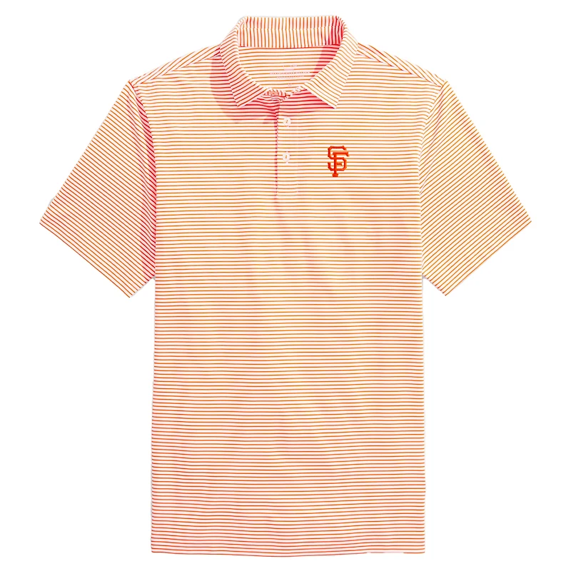 Polo à rayures Bradley Orange Vineyard Vines pour hommes des Giants de San Francisco