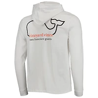 T-shirt à manches longues avec logo Vineyard Vines des Giants de San Francisco pour homme, blanc