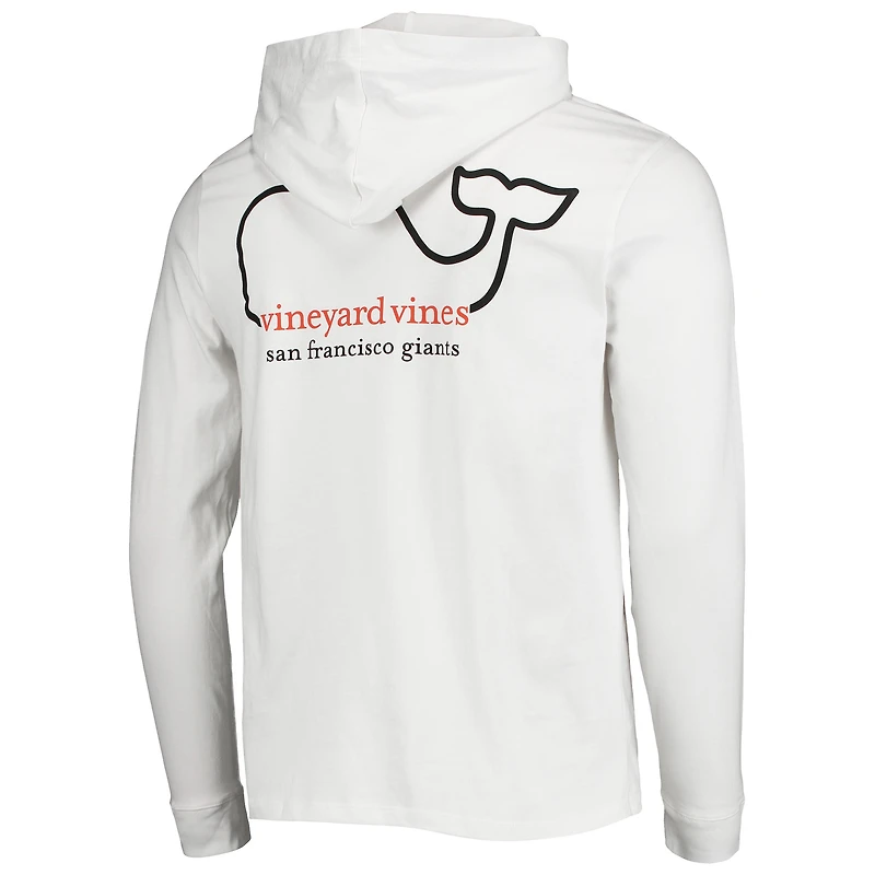 Men's Vineyard Vines White San Francisco Giants Long Sleeve Hoodie T-Shirt