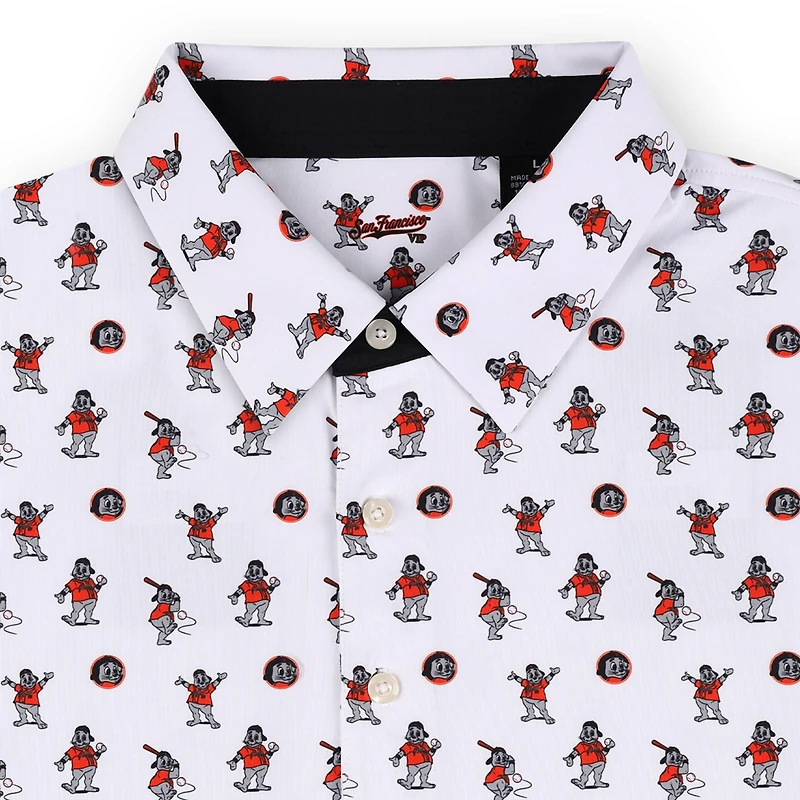 Polo Lou Seal blanc pour homme des Giants de San Francisco