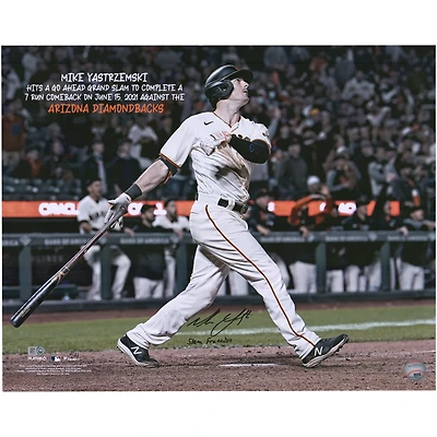 Photographie autographiée du Grand Chelem de 16" x 20" de Mike Yastrzemski des San Francisco Giants avec l'inscription "Slam Francisco" - Édition limitée à 21 exemplaires