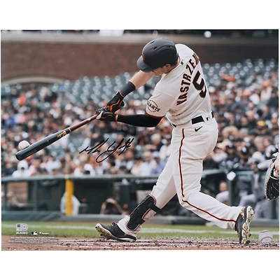 Photographie horizontale autographiée de 16" x 20" de Mike Yastrzemski, joueur de San Francisco Giants