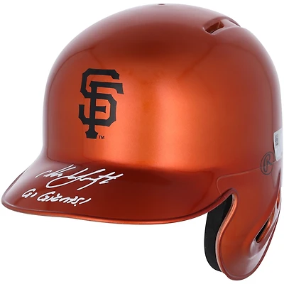 Casque de frappeur alternatif chromé autographié par Mike Yastrzemski des San Francisco Giants avec inscription « Go Giants » - Exclusivité Fanatics