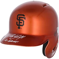 Casque de frappeur alternatif chromé autographié par Mike Yastrzemski des San Francisco Giants avec inscription « Go Giants » - Exclusivité Fanatics