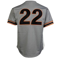 Mitchell & Ness Will Clark San Francisco Giants 1989 Authentique Maillot d'entraînement au bâton de la collection Cooperstown - Gris