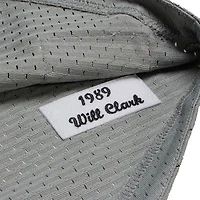 Mitchell & Ness Will Clark San Francisco Giants 1989 Authentique Maillot d'entraînement au bâton de la collection Cooperstown - Gris