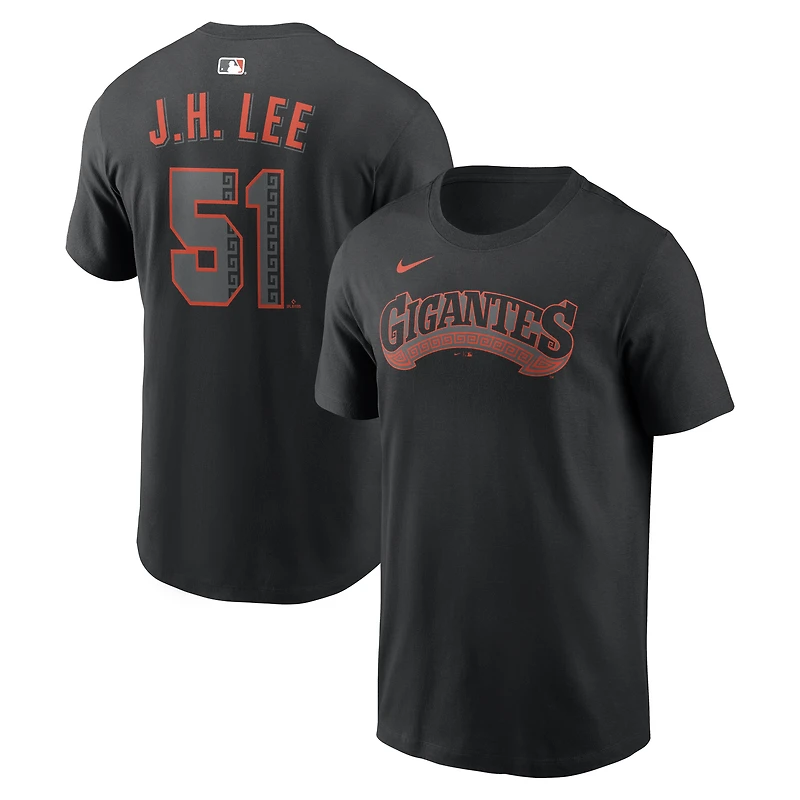 T-shirt Nike Jung Hoo Lee noir des Giants de San Francisco avec nom et numéro